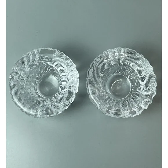 2 Simon Pearce Love Your Brain Crystal Candle Holder Votive Tealight Coral - Picture 3 of 8